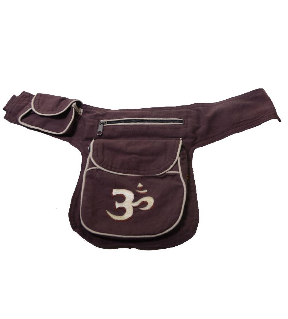 Kunst Und Magie Goa Bauchtasche OM-Symbol Gürteltasche Bauchgurt Festivaltasche Begrenzt auf 3 Tage