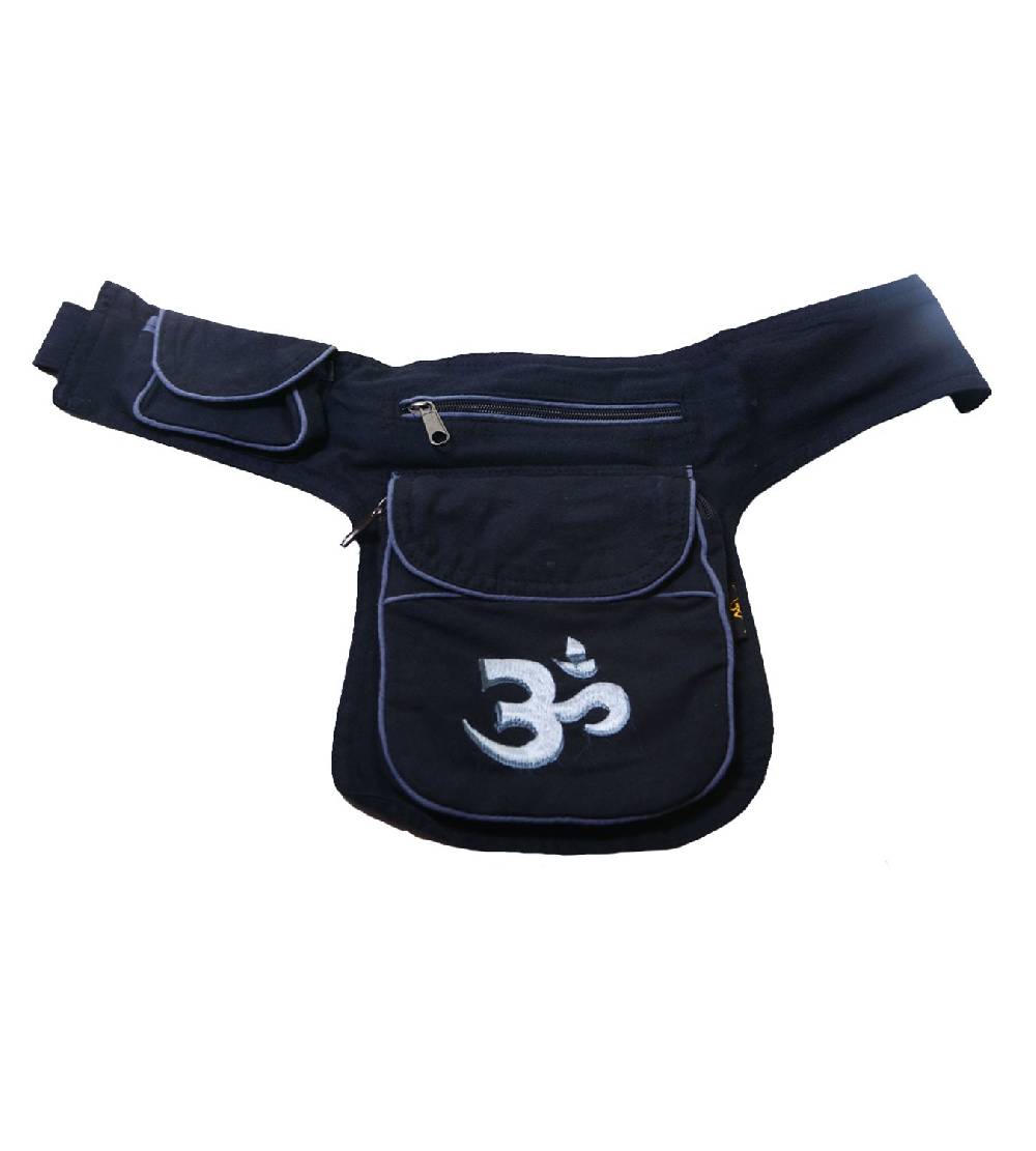 Kunst Und Magie Goa Bauchtasche OM-Symbol Gürteltasche Bauchgurt Festivaltasche Begrenzt auf 3 Tage
