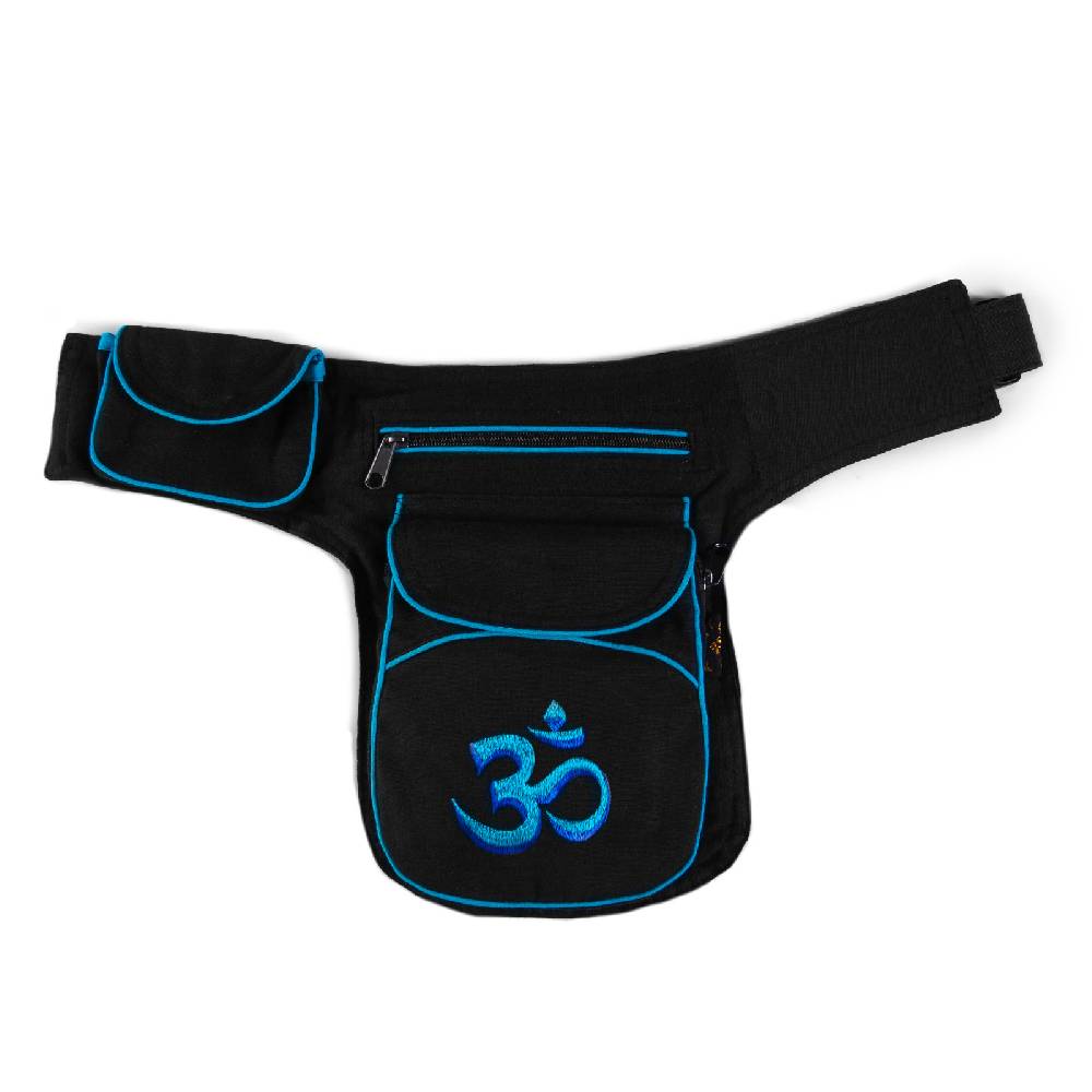 Kunst Und Magie Goa Bauchtasche OM-Symbol Gürteltasche Bauchgurt Festivaltasche Begrenzt auf 3 Tage