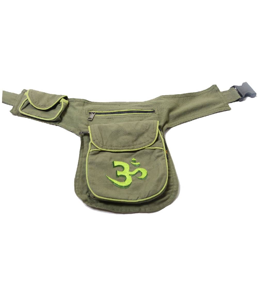 Kunst Und Magie Goa Bauchtasche OM-Symbol Gürteltasche Bauchgurt Festivaltasche Begrenzt auf 3 Tage