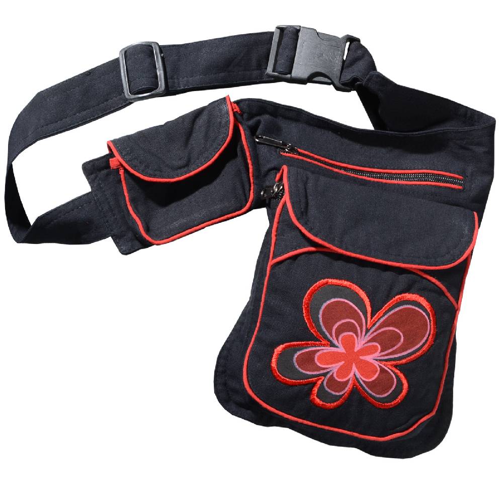 Kunst Und Magie Goa Schulter Bauchtasche Gürteltasche Bauchgurt Hippie Psy Festival Blumenmotiv Black Friday Preise