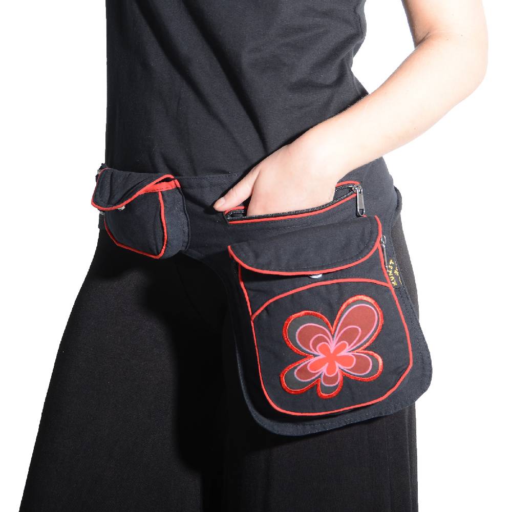 Kunst Und Magie Goa Schulter Bauchtasche Gürteltasche Bauchgurt Hippie Psy Festival Blumenmotiv Black Friday Preise