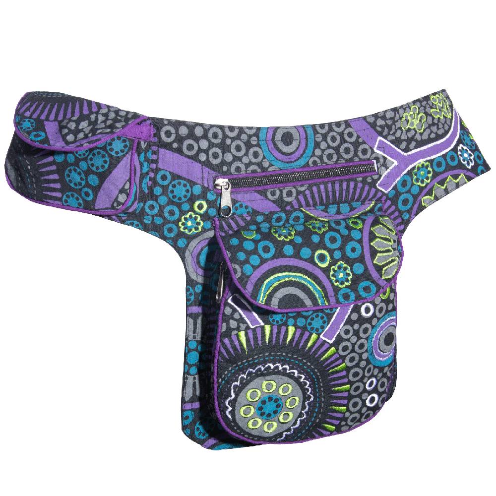 Kunst Und Magie Kunst und Magie Goa Schulter / Bauchtasche Gürteltasche Bauchgurt Hüfttasche Hippie Psy Im Verkauf