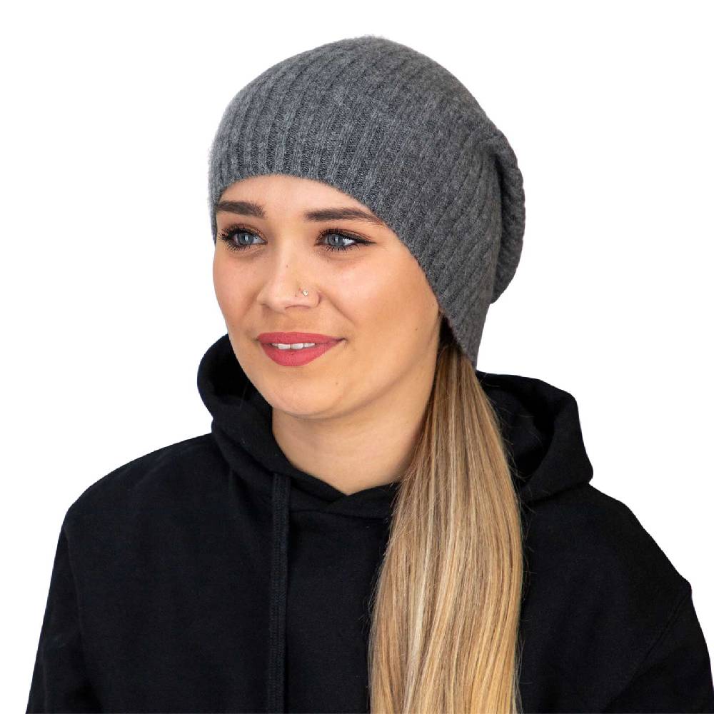 Kunst Und Magie Long Slouch Beanie Mütze aus Kashmir Wolle Wollmütze Unisex für Sie und Ihn Flash Sale