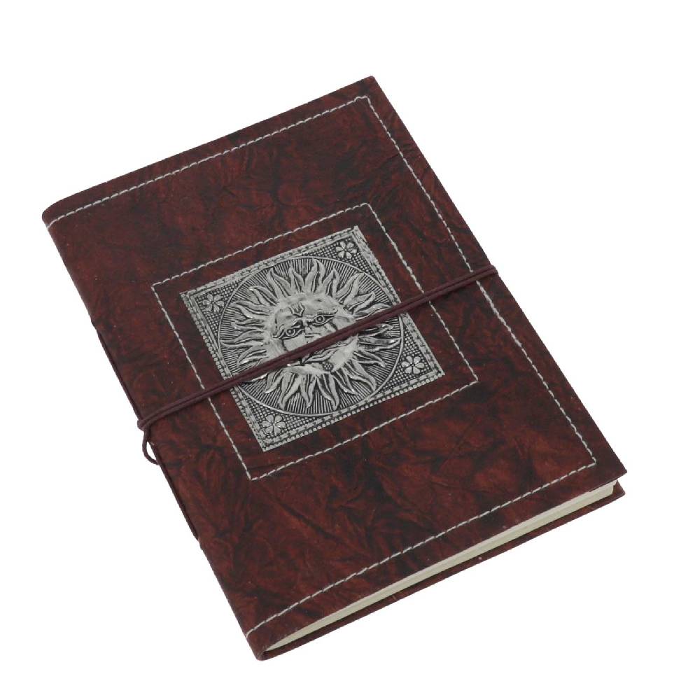 Kunst Und Magie Tagebuch Poesiealbum handgefertigt - Geprägtes Notizbuch Blume des Lebens Flower of Life 25x18cm XL Black Friday Preise