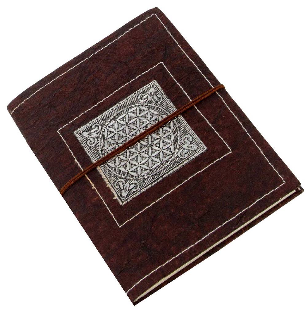 Kunst Und Magie Tagebuch Poesiealbum handgefertigt - Geprägtes Notizbuch Blume des Lebens Flower of Life 25x18cm XL 50% Rabatt für begrenzte Zeit