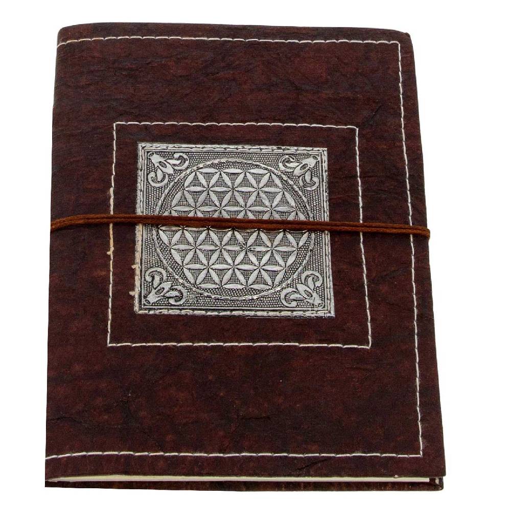 Kunst Und Magie Tagebuch Poesiealbum handgefertigt - Geprägtes Notizbuch Blume des Lebens Flower of Life 20x15cm Rabatte dieses Monats