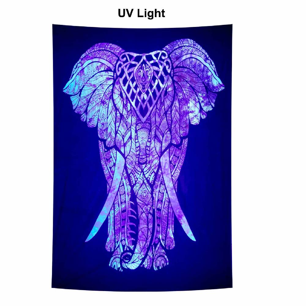 Kunst Und Magie Kunst und Magie Tagesdecke Wandbehang Deko Tuch Elefant UV Aktiv ca. 200 x 135 cm Online