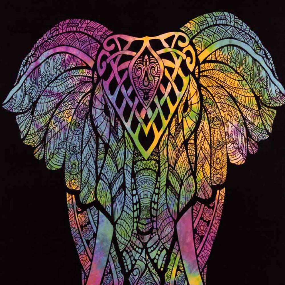 Kunst Und Magie Kunst und Magie Tagesdecke Wandbehang Deko Tuch Elefant UV Aktiv ca. 200 x 135 cm Online
