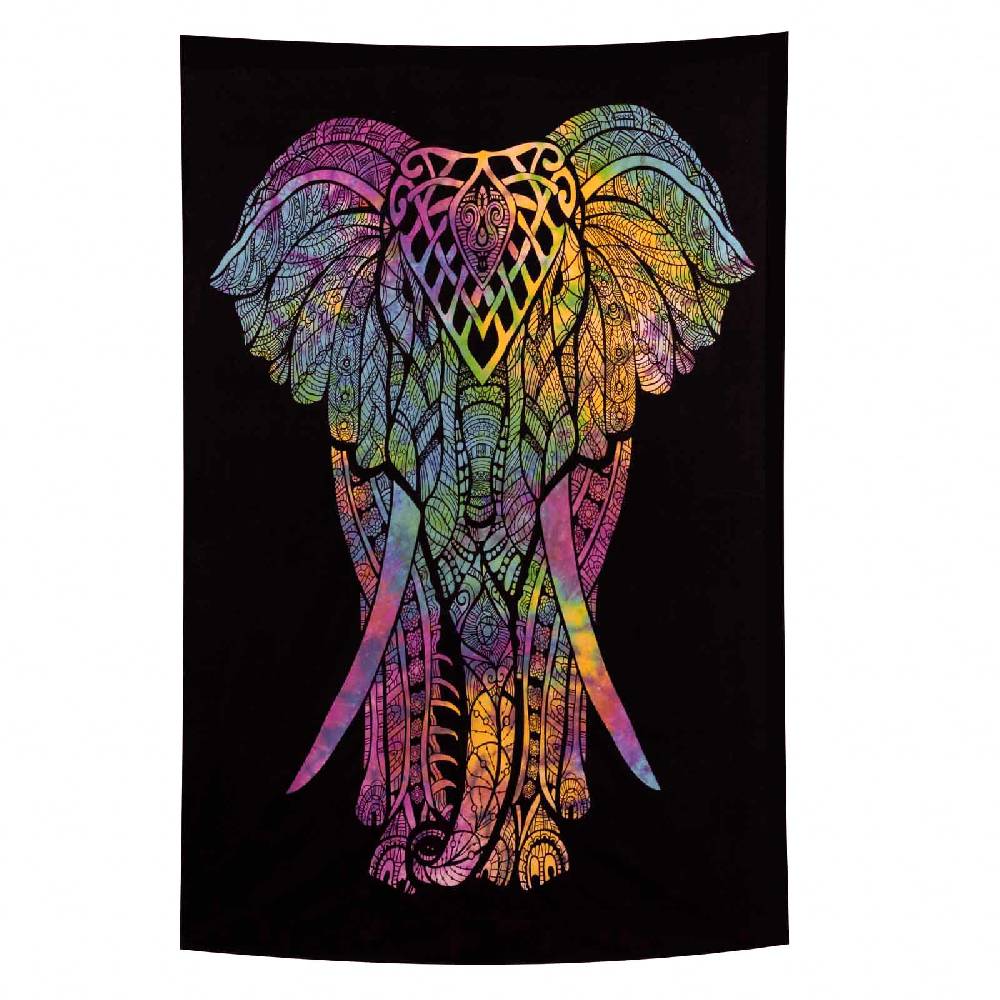 Kunst Und Magie Kunst und Magie Tagesdecke Wandbehang Deko Tuch Elefant UV Aktiv ca. 200 x 135 cm Online