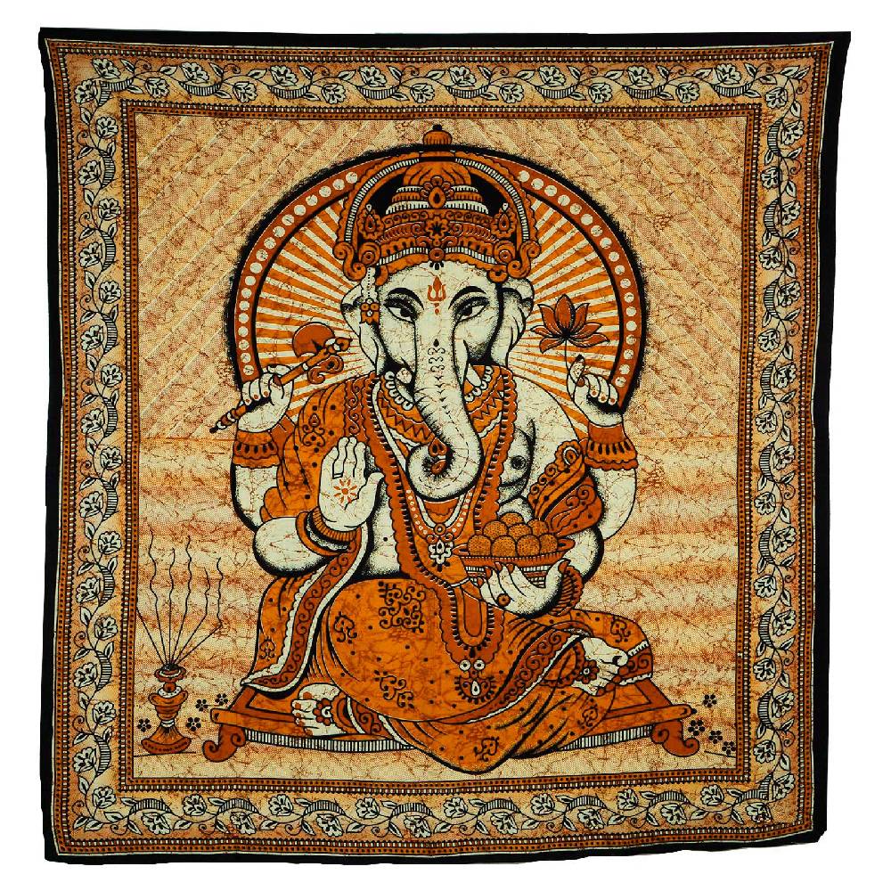 Kunst Und Magie Ganesha Dekotuch Große Tagesdecke Wandbehang Tuch Goa ca. 210 x 230 cm Verkauf