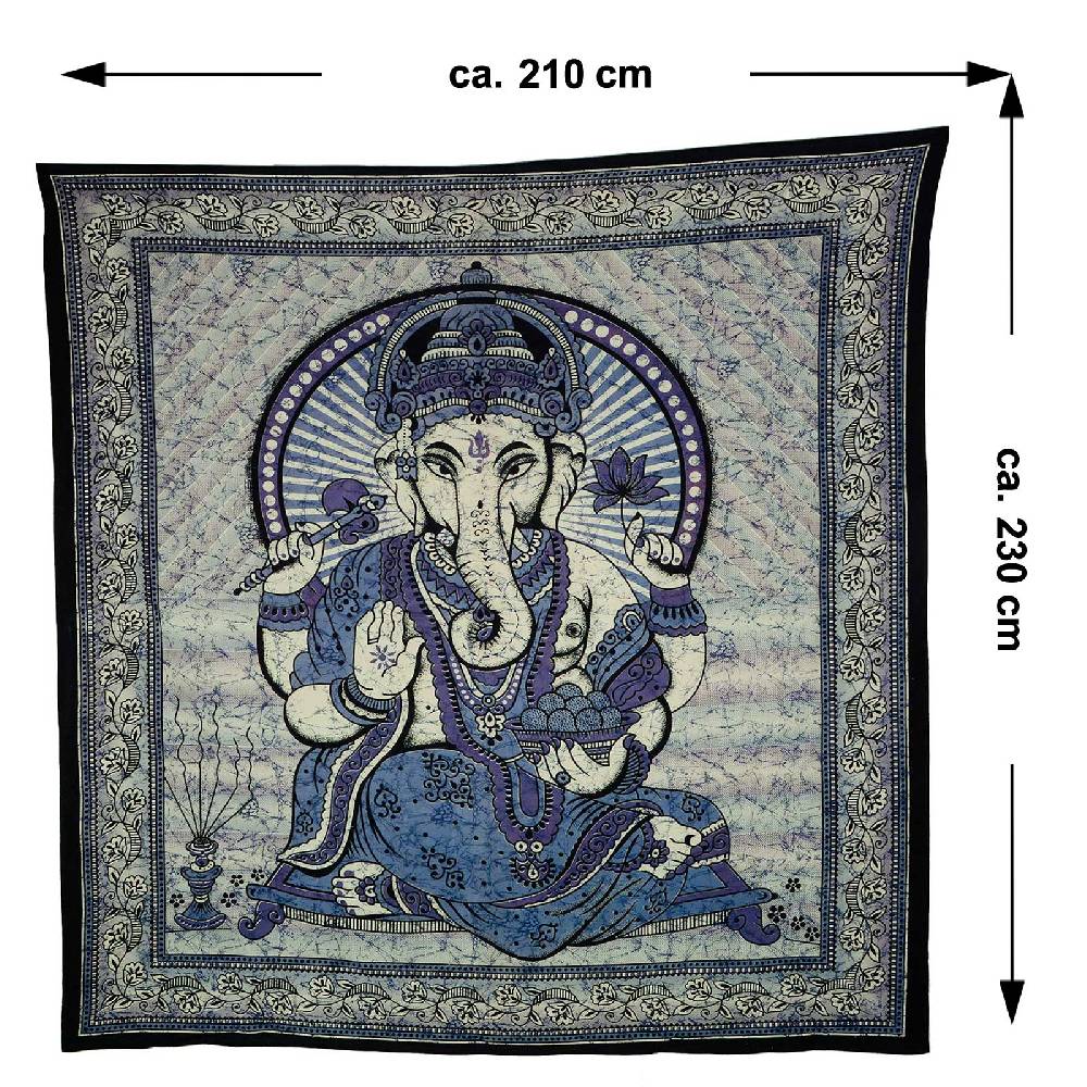 Kunst Und Magie Ganesha Dekotuch Große Tagesdecke Wandbehang Tuch Goa ca. 210 x 230 cm Angebote