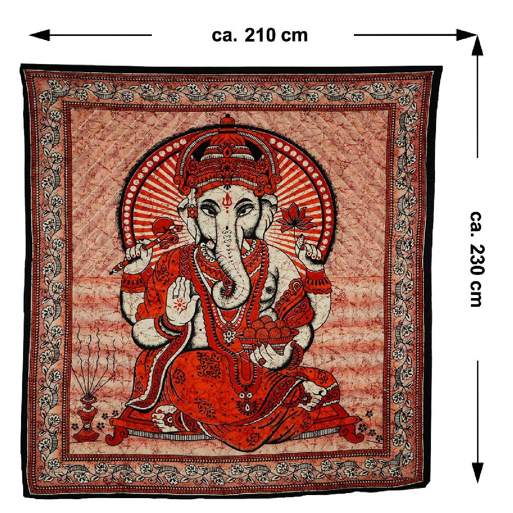 Kunst Und Magie Ganesha Dekotuch Große Tagesdecke Wandbehang Tuch Goa ca. 210 x 230 cm Hotsell