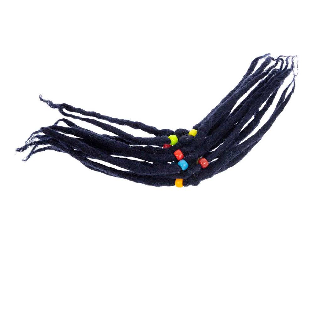 Kunst Und Magie KUNST UND MAGIE Filz Haargummi Dreads Haarschmuck Rasta scrounchi Blauschwarz Flash Sale