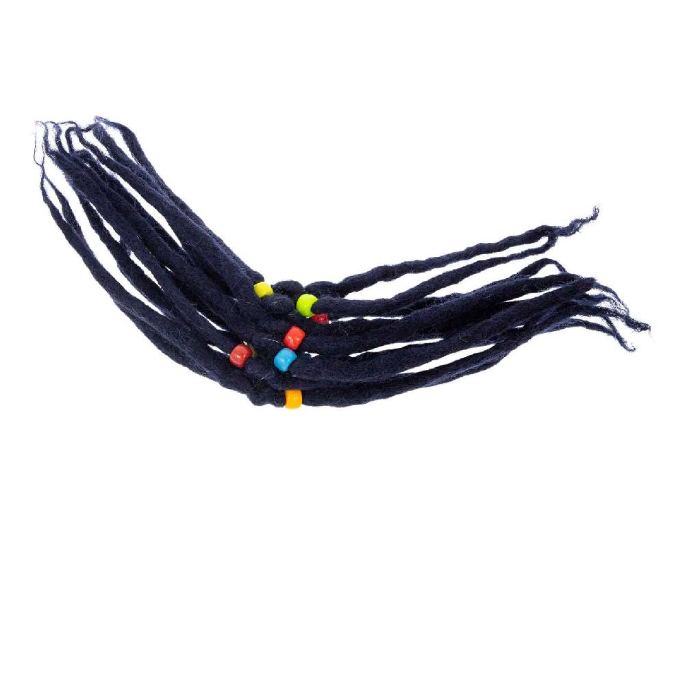Kunst Und Magie KUNST UND MAGIE Filz Haargummi Dreads Haarschmuck Rasta scrounchi Blauschwarz Flash Sale