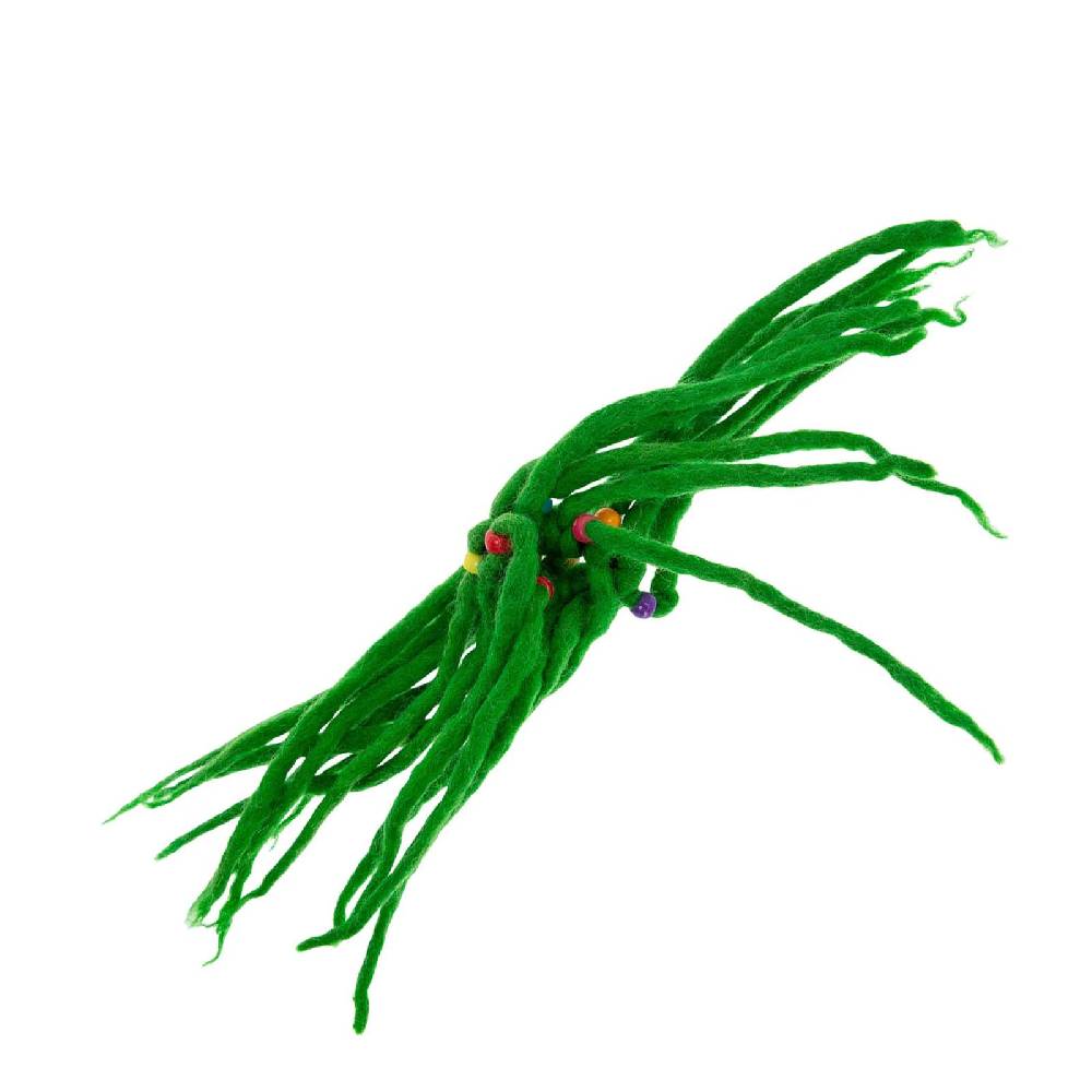 Kunst Und Magie KUNST UND MAGIE Filz Haargummi Dreads Haarschmuck Rasta scrounchi Xl Grün Begrenztes Angebot