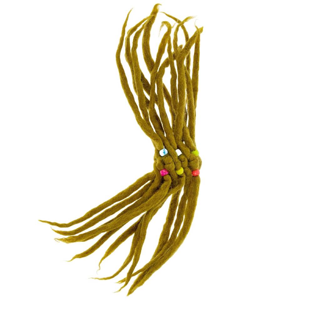 Kunst Und Magie KUNST UND MAGIE Filz Haargummi Dreads Haarschmuck Rasta scrounchi Xl Beige Online Shopping