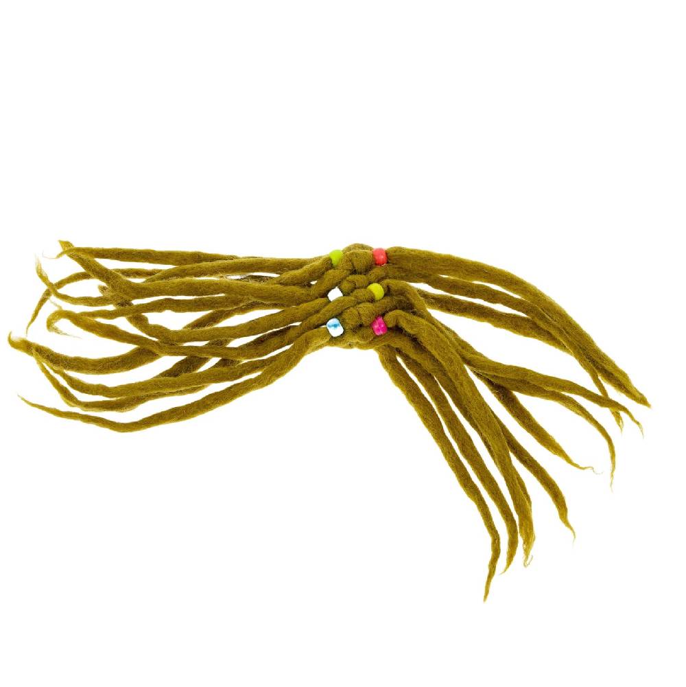 Kunst Und Magie KUNST UND MAGIE Filz Haargummi Dreads Haarschmuck Rasta scrounchi Xl Beige Online Shopping