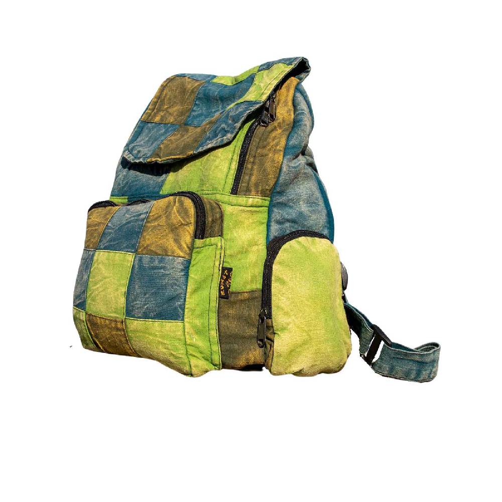 Kunst Und Magie Kunst und Magie Bunter Hippie Rucksack "No Waist" Stonewashed Nepal Fair Exklusivangebot