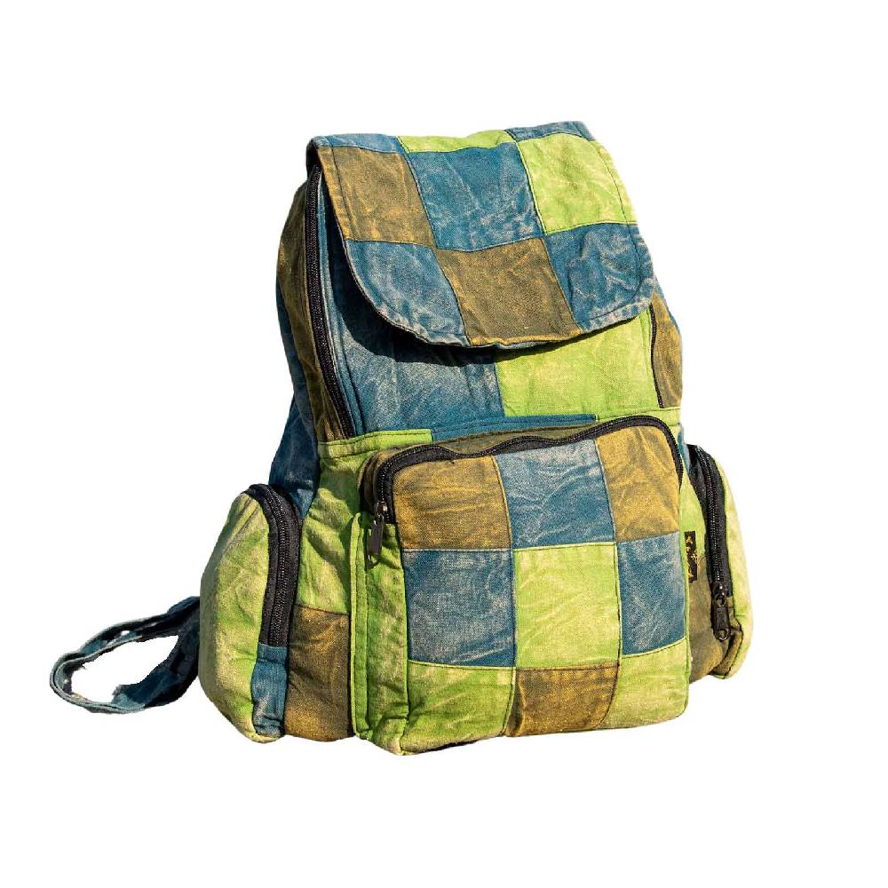 Kunst Und Magie Kunst und Magie Bunter Hippie Rucksack "No Waist" Stonewashed Nepal Fair Exklusivangebot