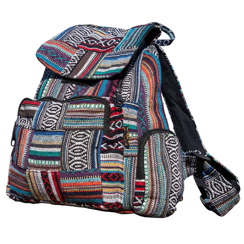 Kunst Und Magie Kunst und Magie Bunter Hippie Rucksack Tagesrucksack Daypack Nepal Fair Nachhaltig Preisnachlass