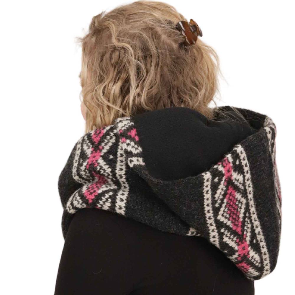 Kunst Und Magie Damen Kapuzenschal Loop Schal Hoodie Schalmütze Poncho aus Wolle gestrickt Vatertagsangebot