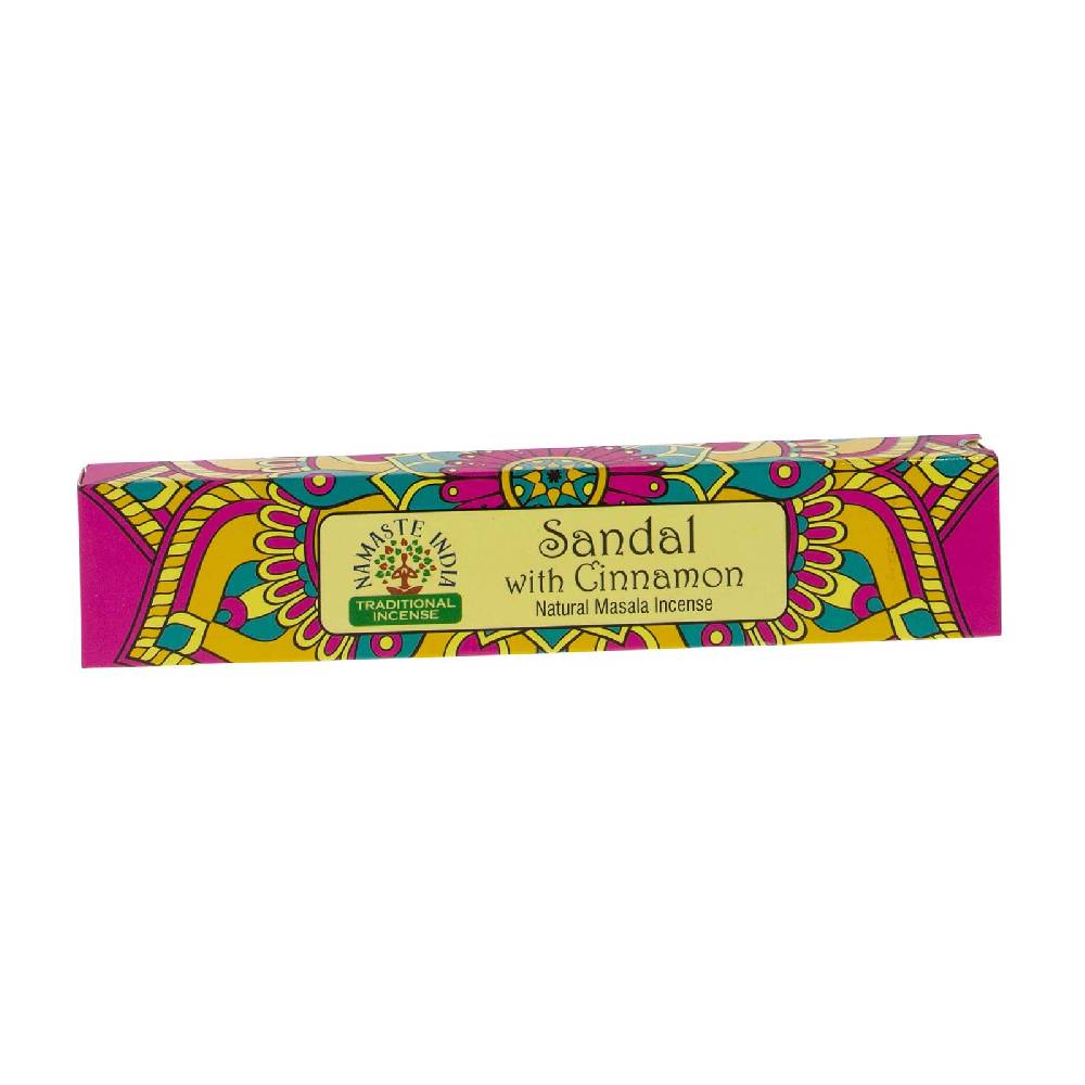 Kunst Und Magie Sandelholz mit Zimt Räucherstäbchen Namaste India Sandalo with Cinnamon 12er Großpackung Zeitbegrenzte Promotion