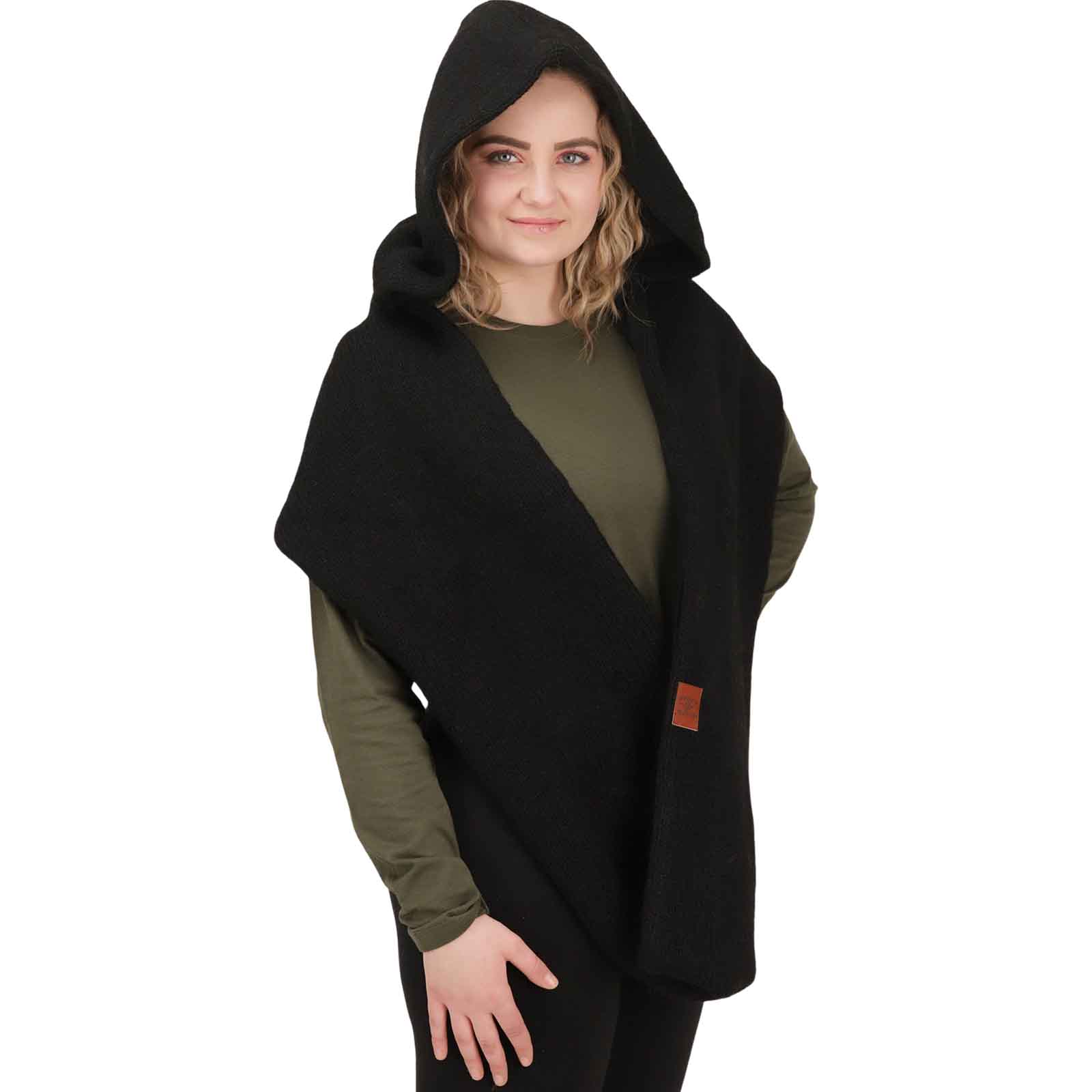 Kunst Und Magie Damen Kapuzenschal Loop Schal Hoodie Schalmütze Poncho aus Wolle gestrickt Sonderangebot der Fabrik