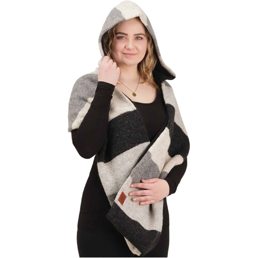 Kunst Und Magie Damen Kapuzenschal Loop Schal Hoodie Schalmütze Poncho aus Wolle gestrickt Vierteljährliche Förderung