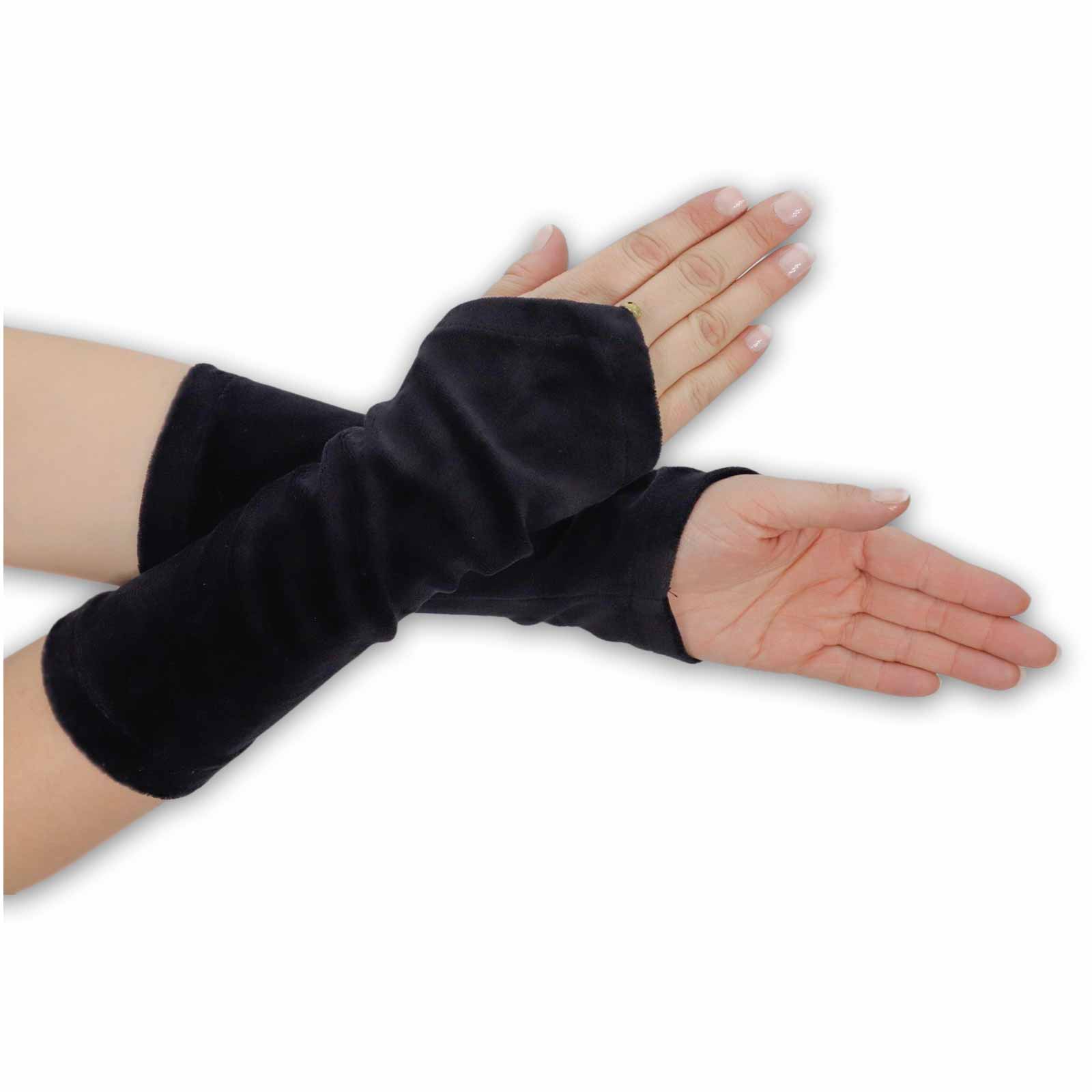 Kunst Und Magie Damen Samt Armstulpen Stulpen Handwärmer Handschuhe mit Glöckchen Boho Black Friday Preise