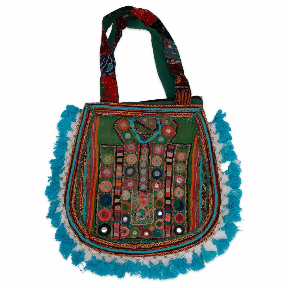 Kunst Und Magie Bunte Traditionell Bestickte Schultertasche Einkaufstasche BOHO Umhängetasche Nachhaltig No Waist UNIKAT! zollfrei