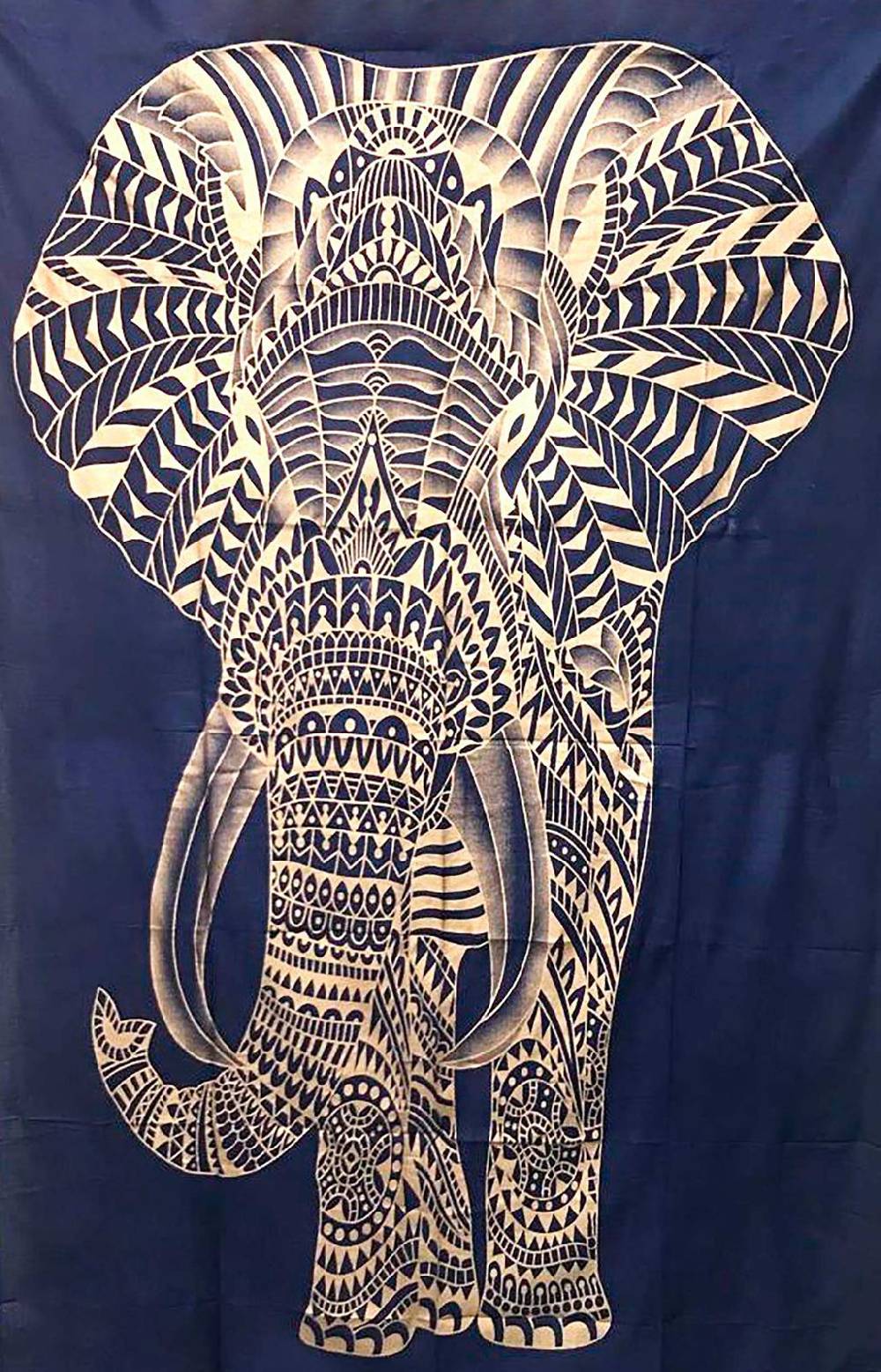 Kunst Und Magie Kunst und Magie Tagesdecke Wandbehang Deko Tuch Goldener Elefant ca. 200 x 230cm im Angebot