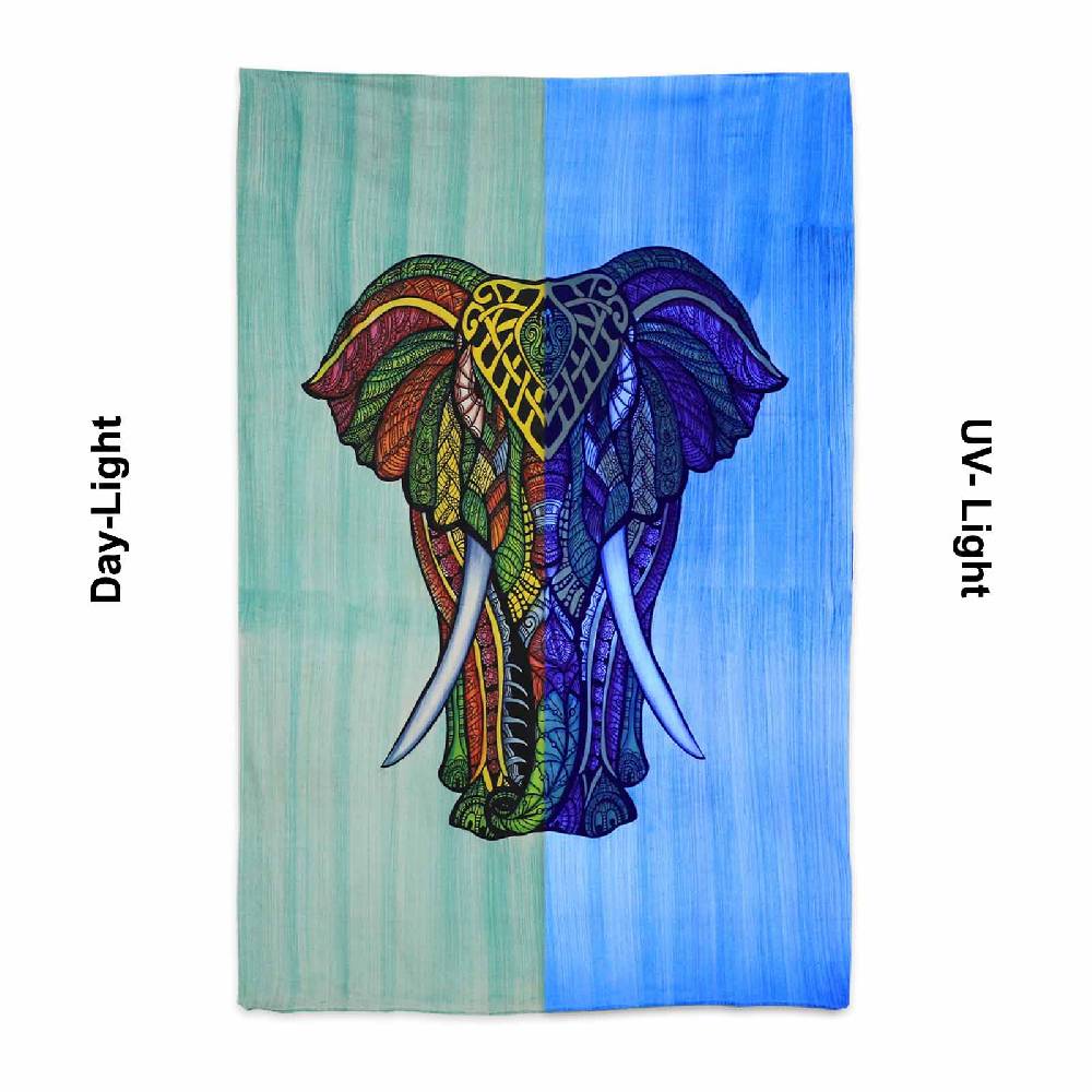 Kunst Und Magie Kunst und Magie XL Tagesdecke Wandbehang Deko Elefant Meditation UV Aktiv ca. 200 x 230 cm Günstiger Verkauf