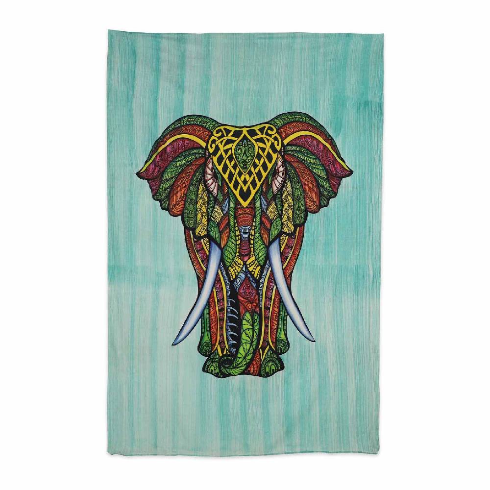 Kunst Und Magie Kunst und Magie XL Tagesdecke Wandbehang Deko Elefant Meditation UV Aktiv ca. 200 x 230 cm Günstiger Verkauf