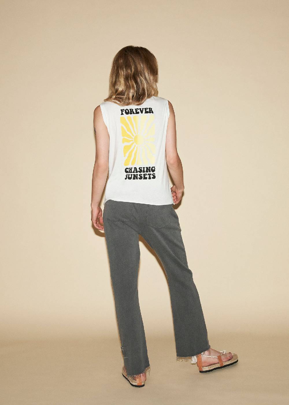 Liv Bergen Top SUNSET in charcoal Fabrik Onlineshop