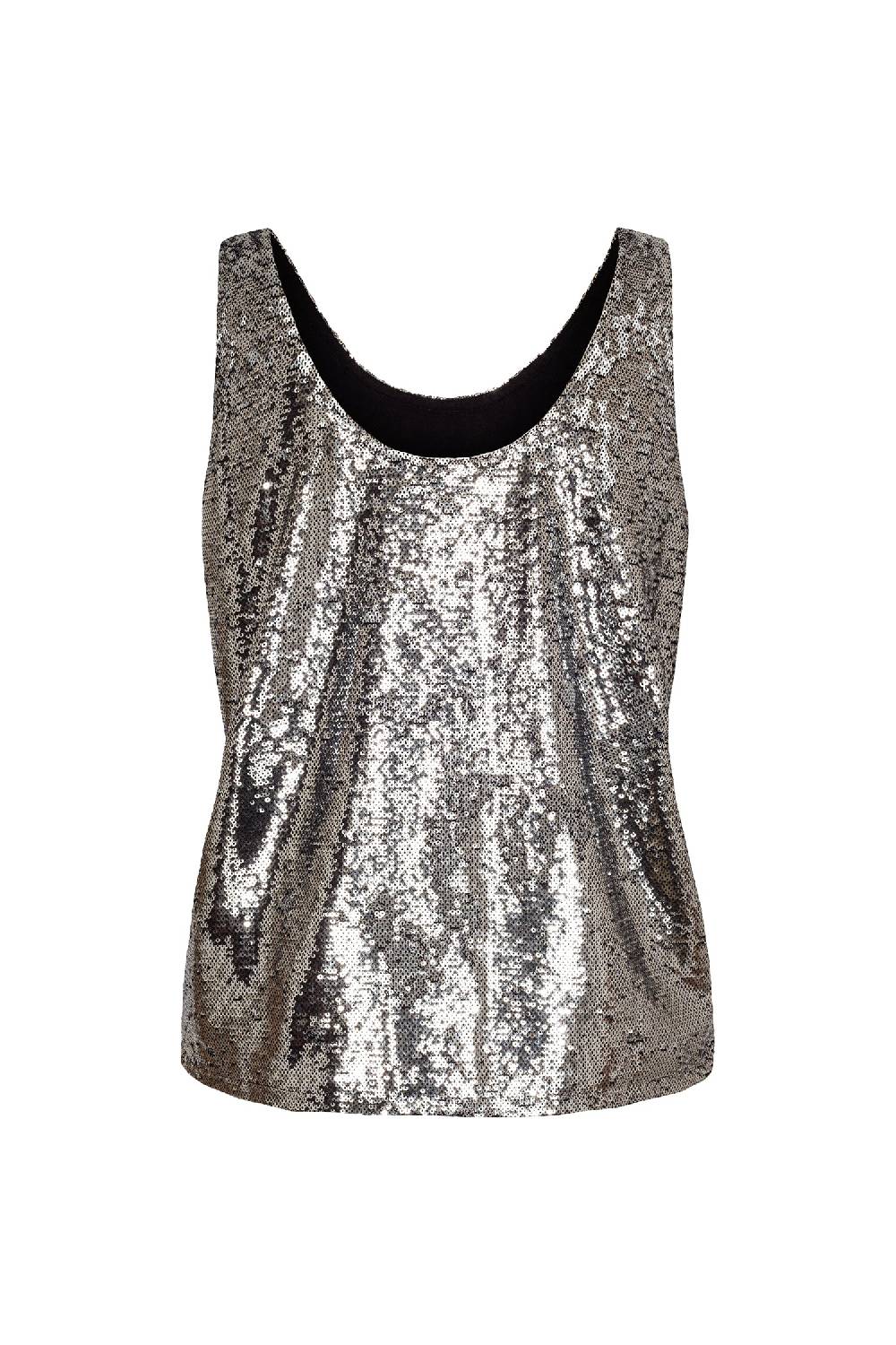 Liv Bergen Top Palms in black Preisnachlass