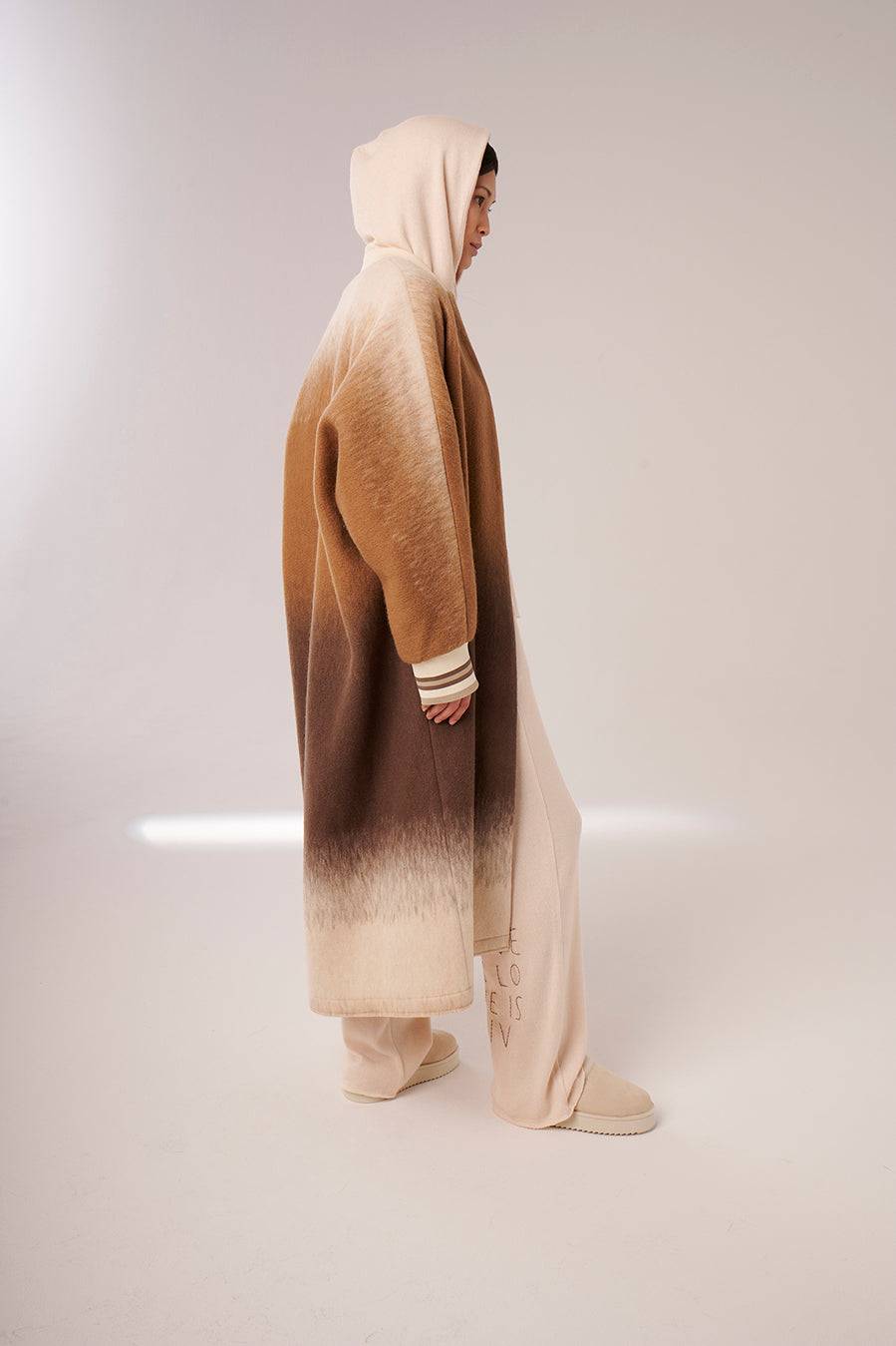 Liv Bergen Hoodie Knit in creme Blitzangebot