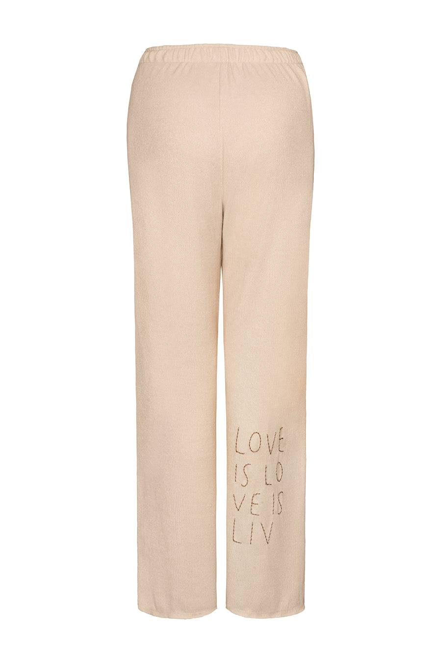 Liv Bergen Hose Knit in creme Große Rabatte