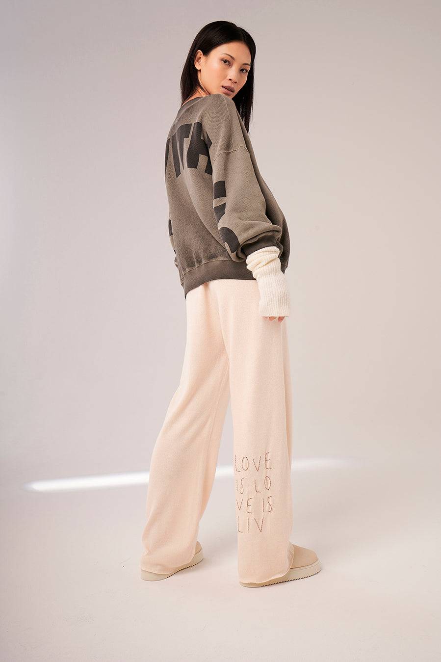 Liv Bergen Hose Knit in creme Große Rabatte