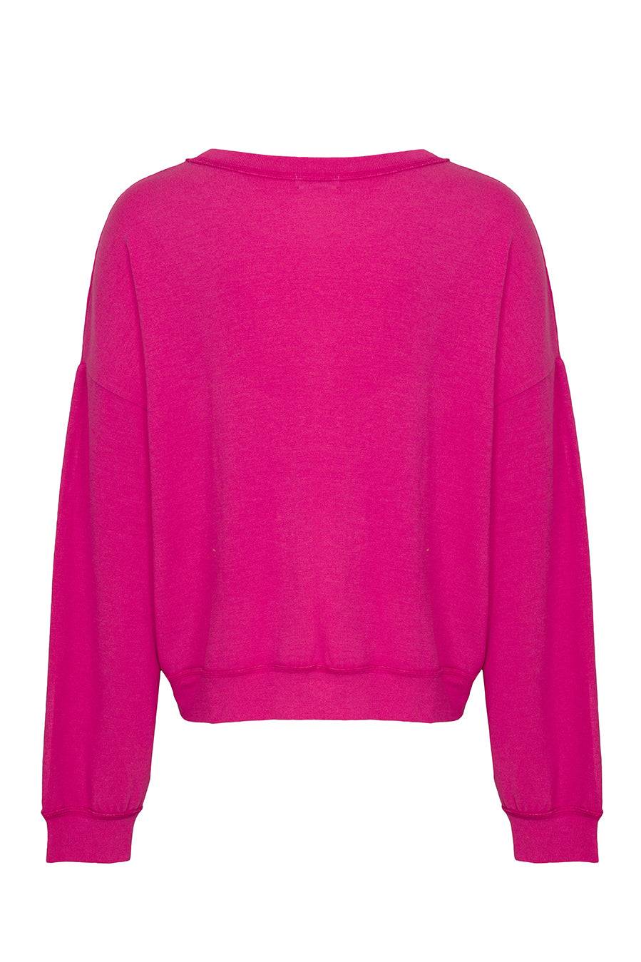 Liv Bergen Sweater Cosy in raspberry Sonderangebote