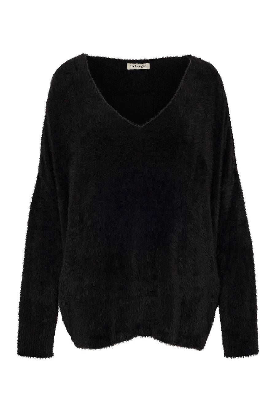 Liv Bergen Sweater HI knit in black Große Rabatte
