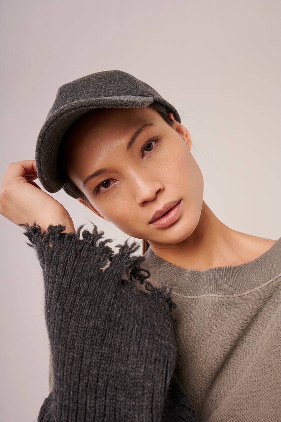 Liv Bergen Sweater Cotton dye in mocca Saisonale Angebote
