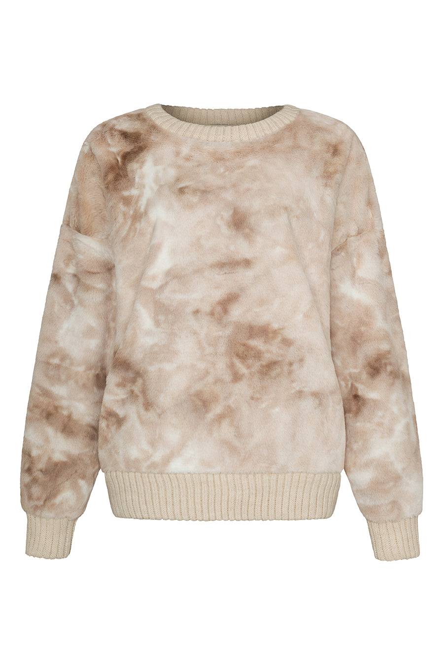 Liv Bergen Sweater Soft in beige batik Wochenangebot