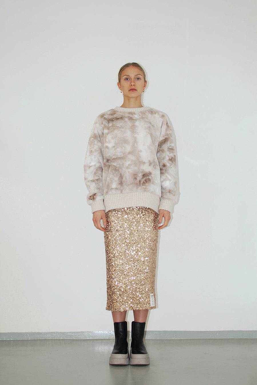 Liv Bergen Sweater Soft in beige batik Wochenangebot