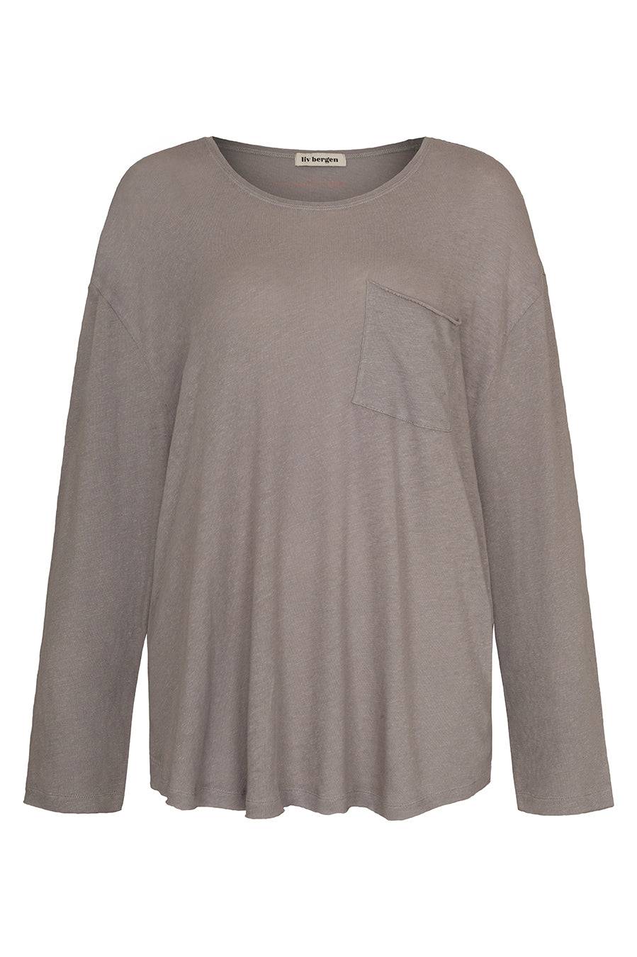 Liv Bergen Shirt L in washed grey Speichern exportieren