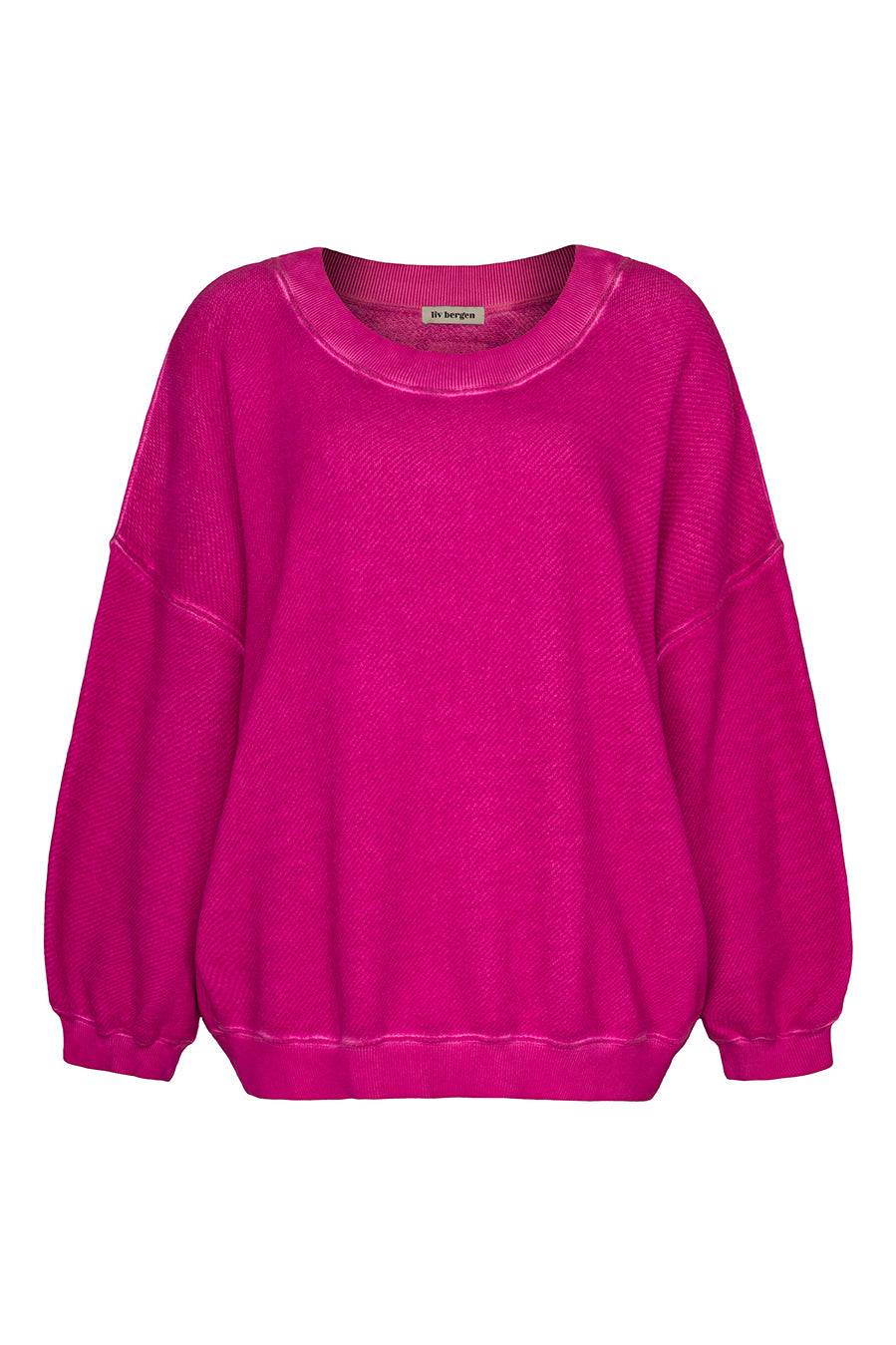 Liv Bergen Oversized Sweater Liv in neon pink Schlussverkauf
