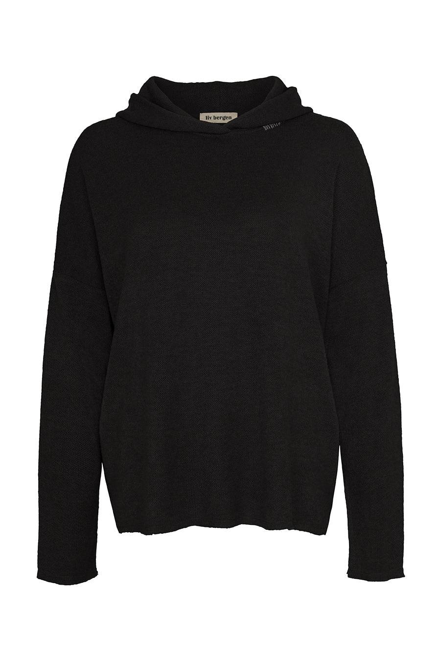 Liv Bergen Hoodie Knit in black Kostenloser Versand