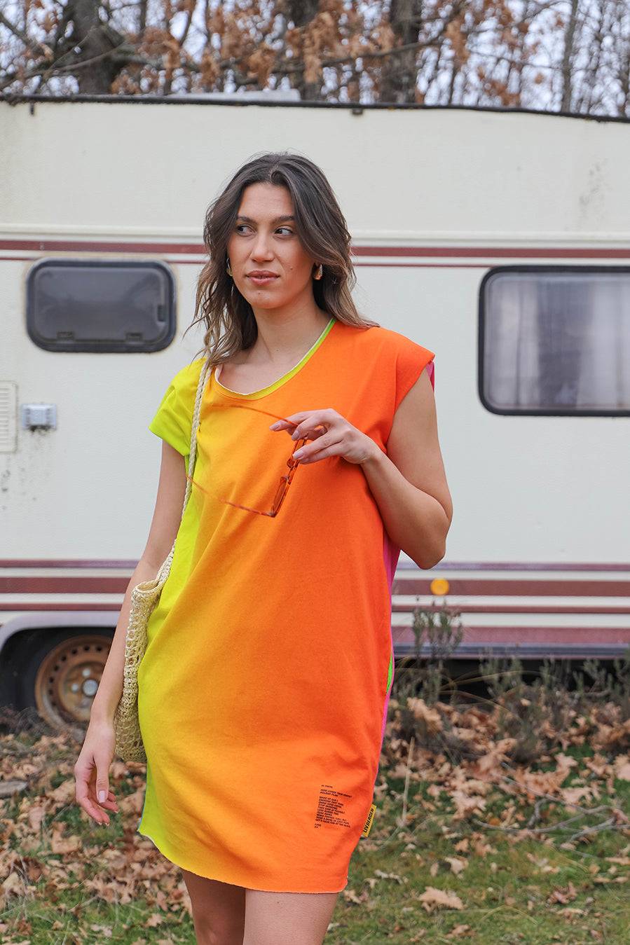 Liv Bergen Kleid Rainbow in multicolour Neueste Mode