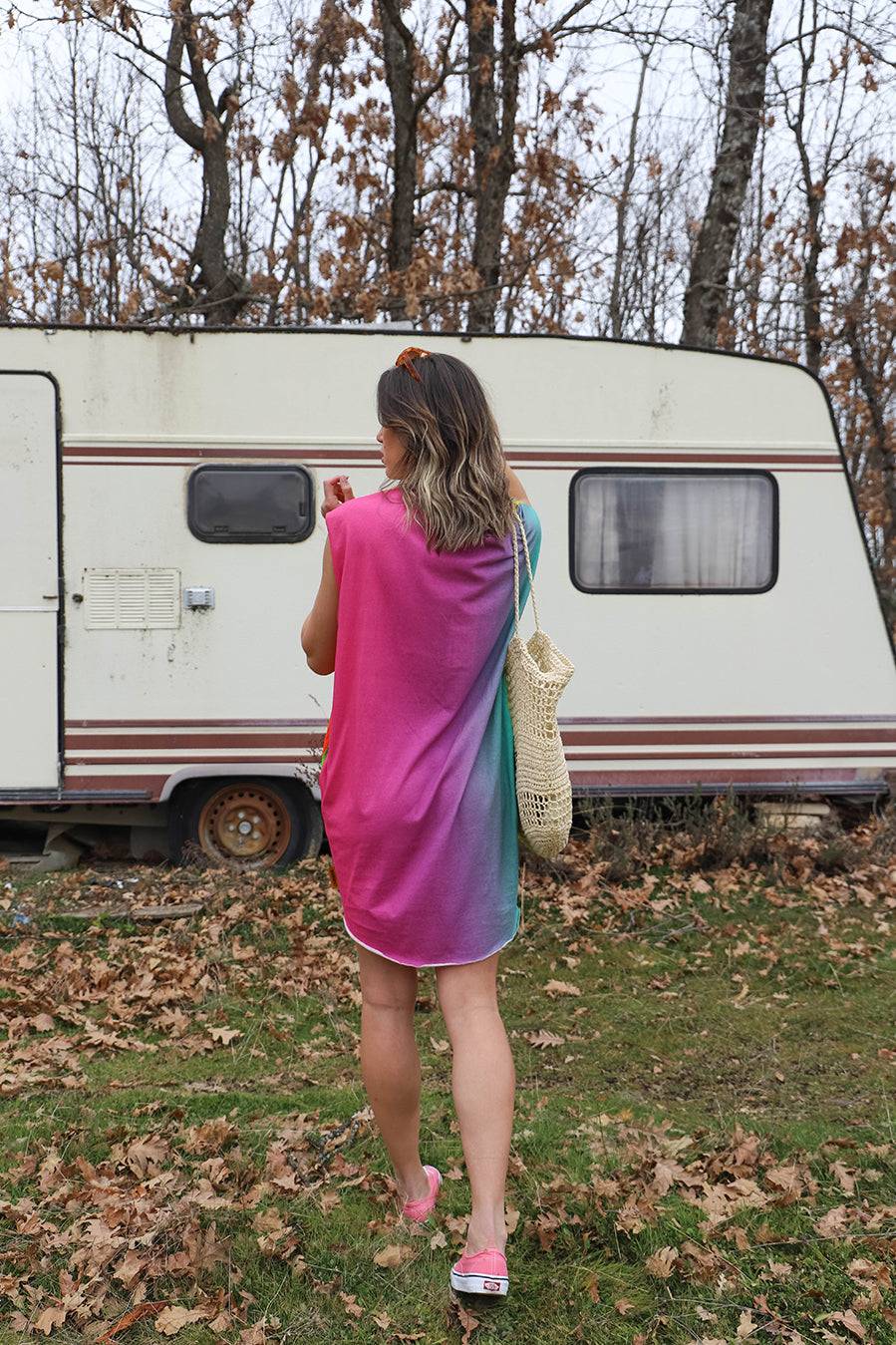 Liv Bergen Kleid Rainbow in multicolour Neueste Mode