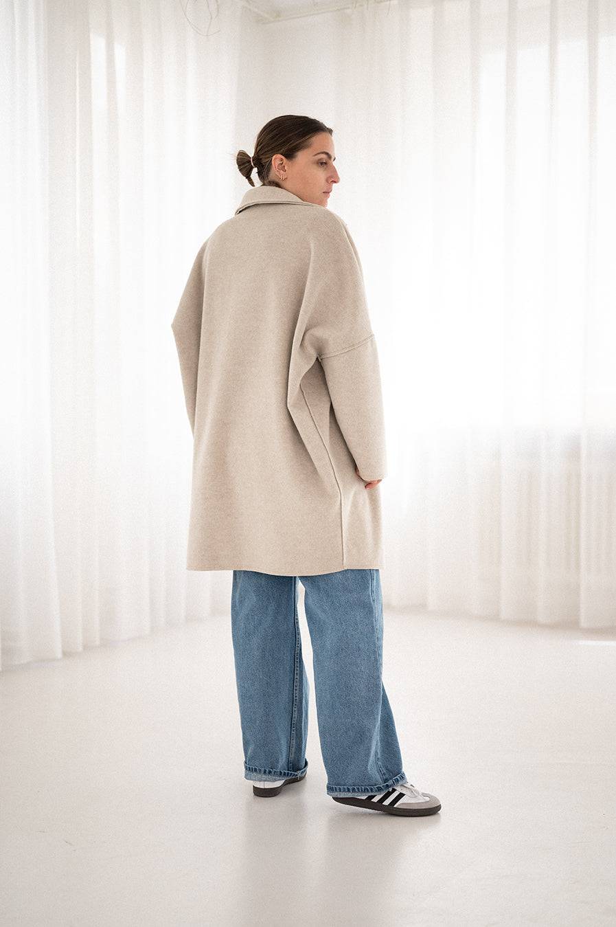 Liv Bergen Oversized Mantel in sand Nur für heute